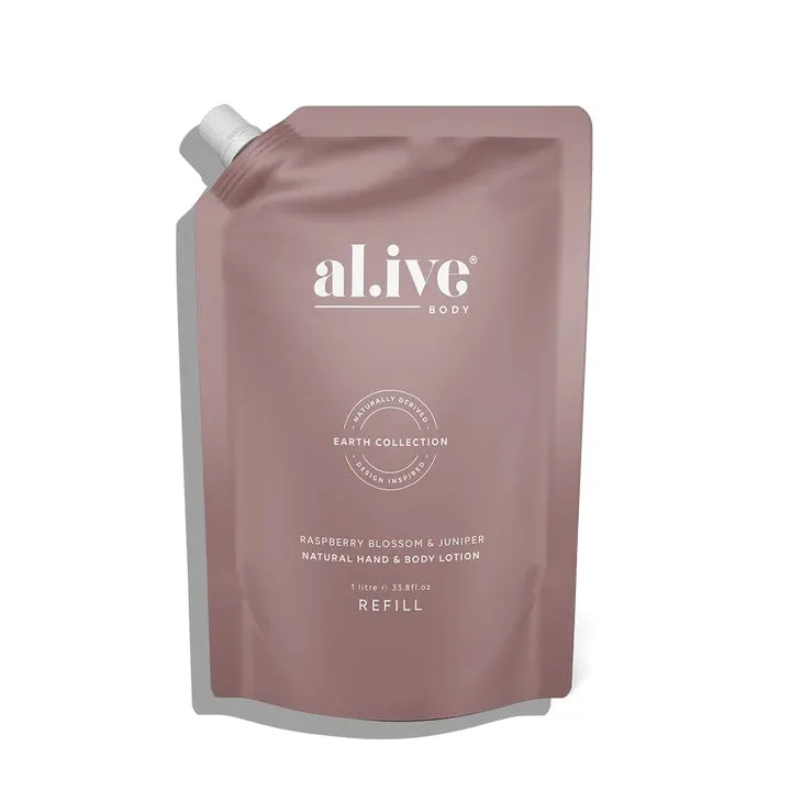 Al.ive Body 1 Litre Lotion Refill - Raspberry Blossom & Juniper