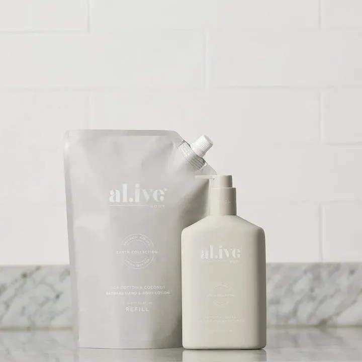 Al.ive Body 1 Litre Lotion Refill - Sea Cotton & Coconut