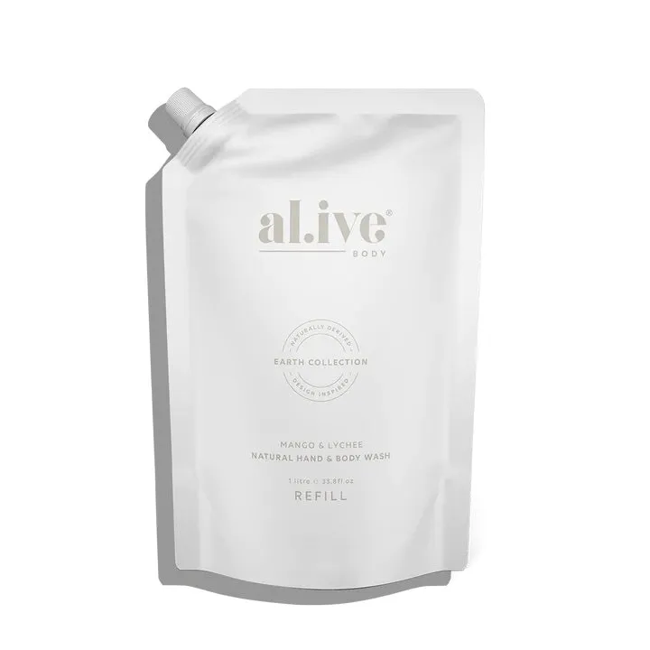 Al.ive Body 1 Litre Wash Refill - Mango & Lychee