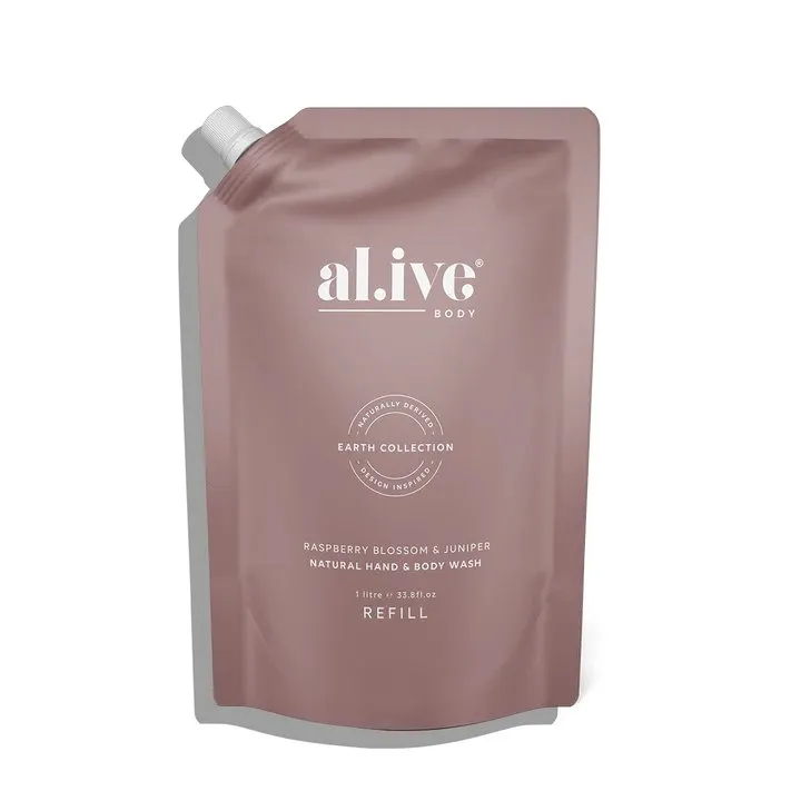 Al.ive Body 1L Wash Refill Raspberry Blossom & Juniper