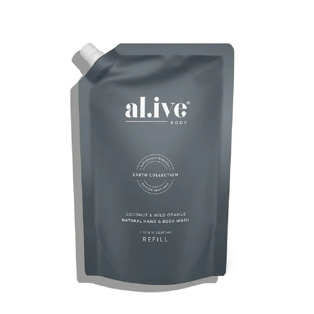 Al.ive Wash Refill 1L - Coconut & Wild Orange