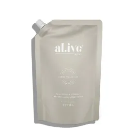 Al.ive Wash Refill 1L - Sea Cotton & Coconut