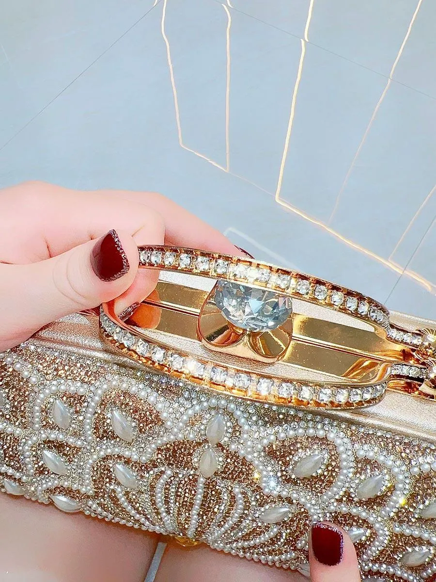 Beaded Rhinestone Luxury Clutches MNBF113