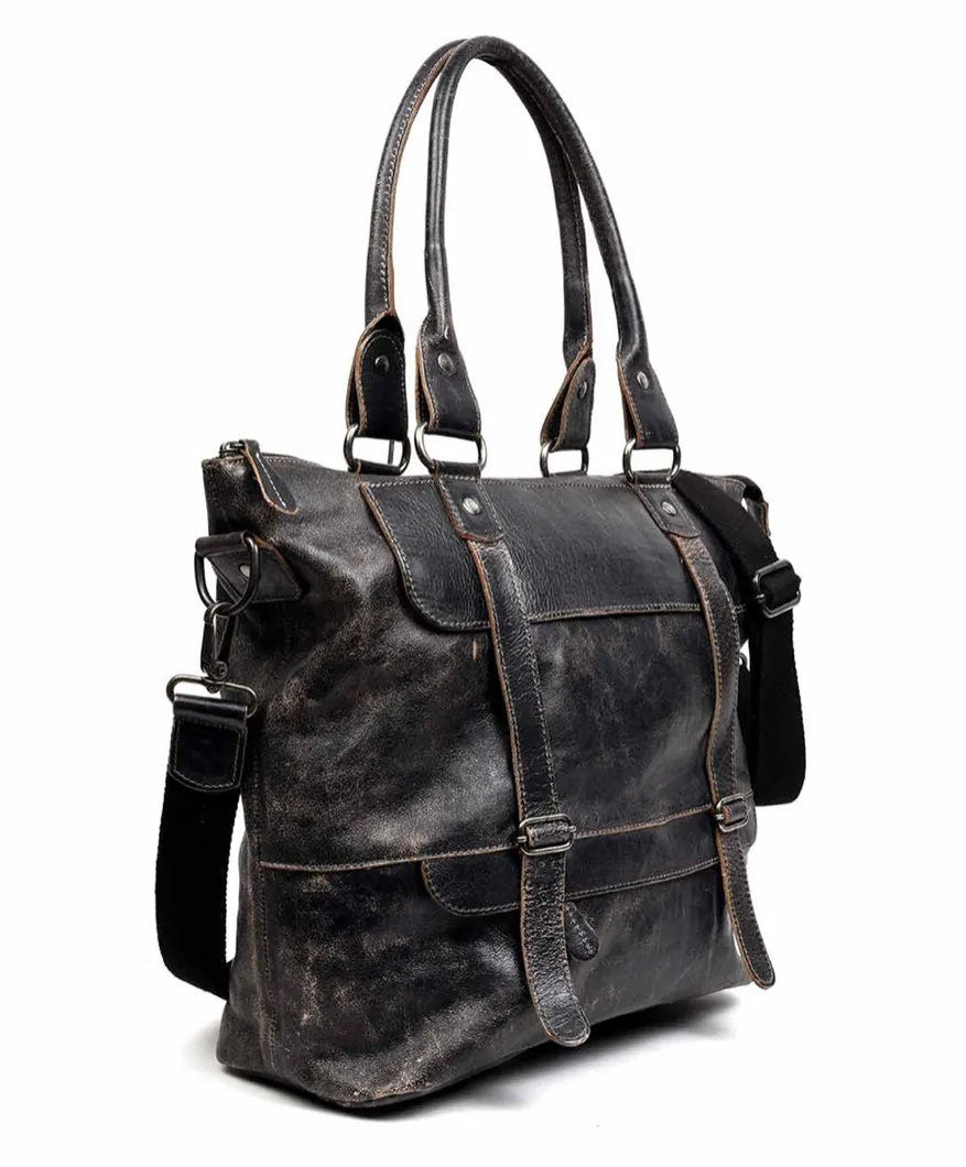 BedStu Big Fork Tote, Black Lux