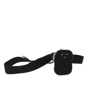 Black Nylon Belt Pouch by Italian Designer