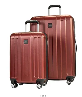 Brand New 30” Skyway Whittier 2 Pieces Spinner Hardside Travel Suitcase Luggage, Red