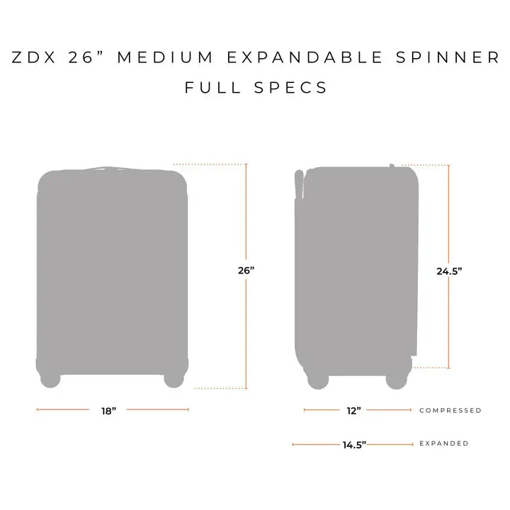 Briggs & Riley ZDX Medium 26" Expandable Spinner, Style #ZXU126SPX