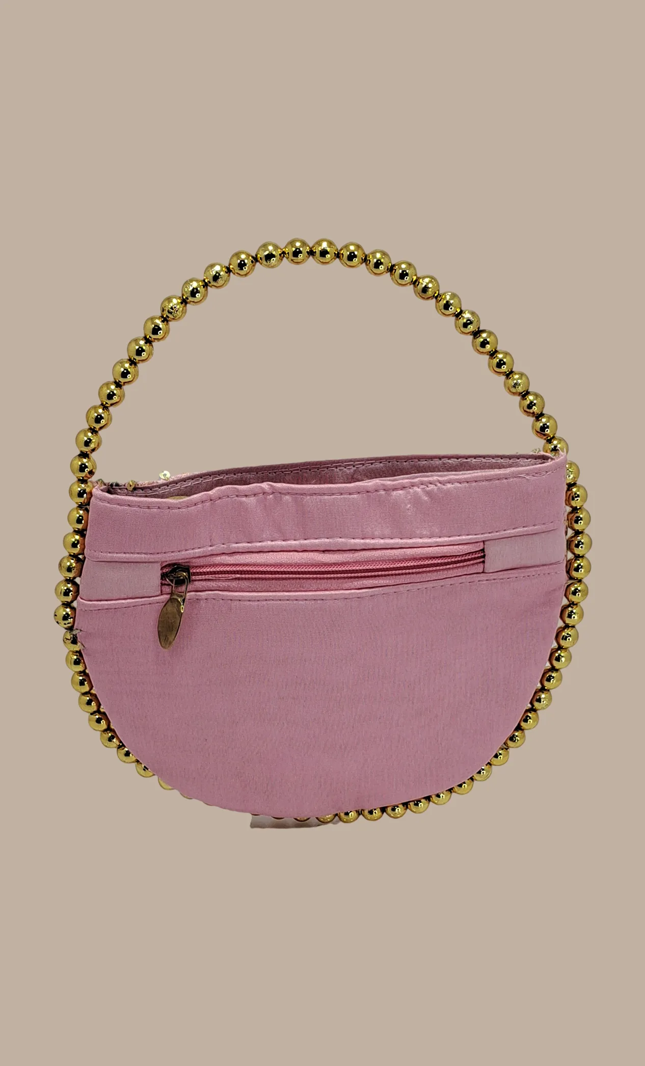 Candy Pink Embroidered Clutch