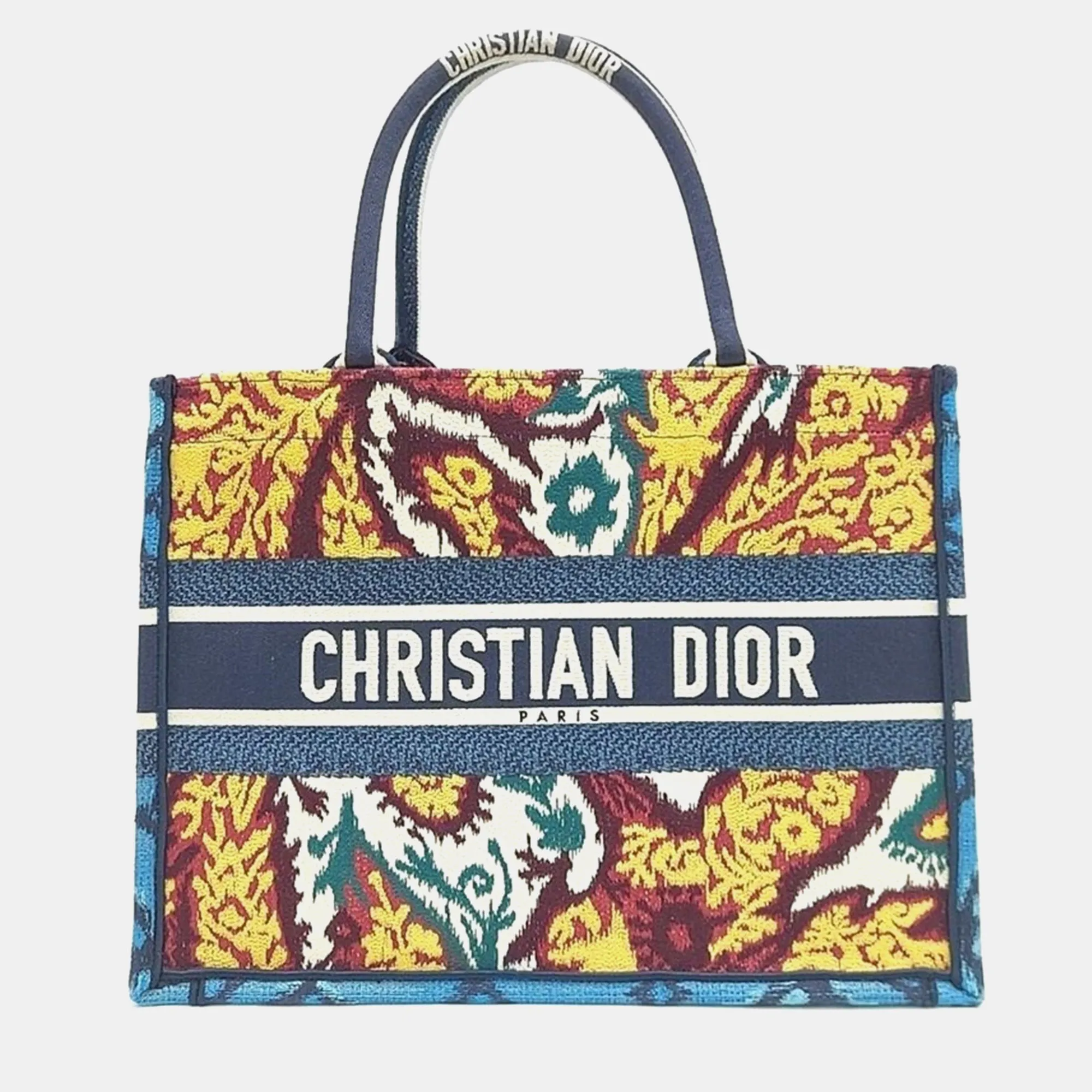 Christian Multicolour Embroidered Canvas Medium Book Tote Bag