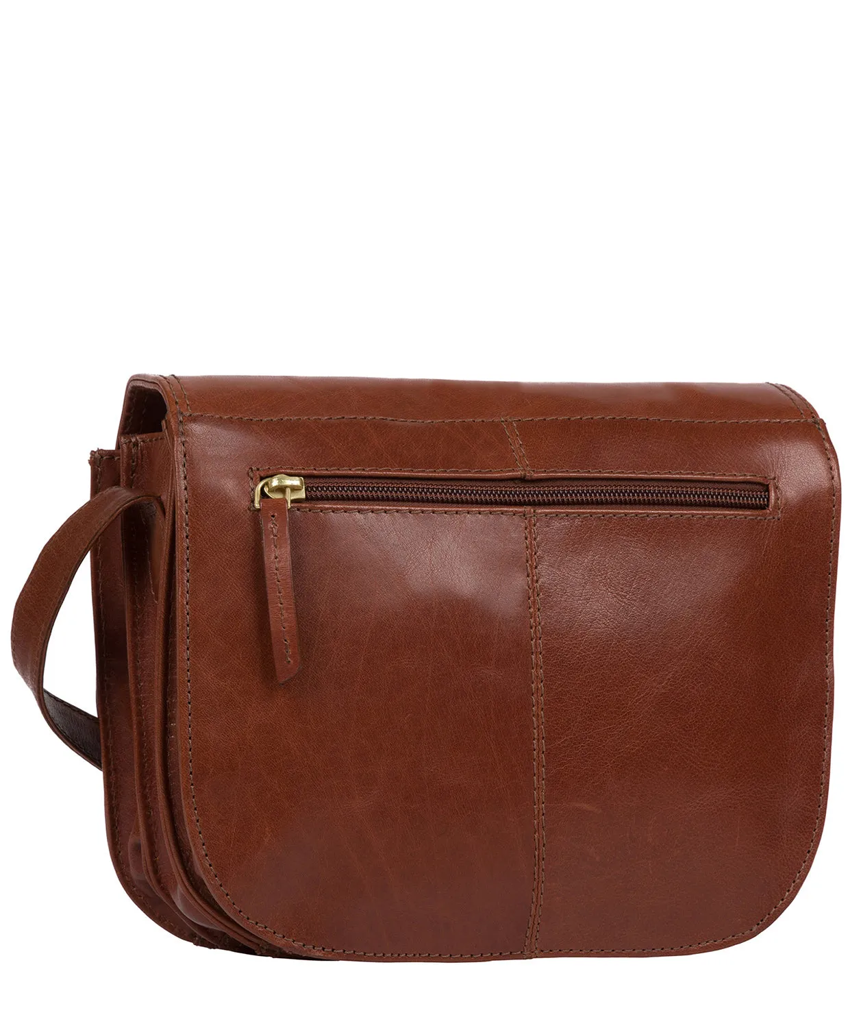 'Empoli' Italian-Inspired Chestnut Leather Cross Body Bag