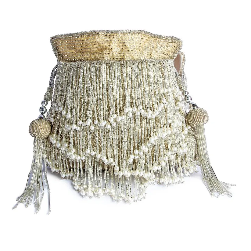 Fringy Chic Hand Embroidered Potli