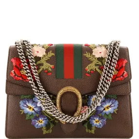 GUCCI Web Dionysus Bag Embroidered Leather Medium