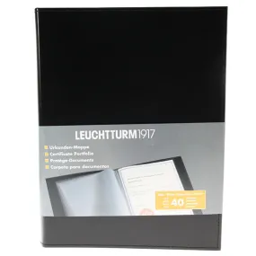 Leuchtturm 1917 Certificate Portfolio, with 40 pockets