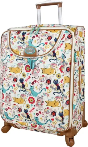 Lily Bloom 28 in Luggage Large Expandable Design Pattern Suitcase With Spinner Wheels