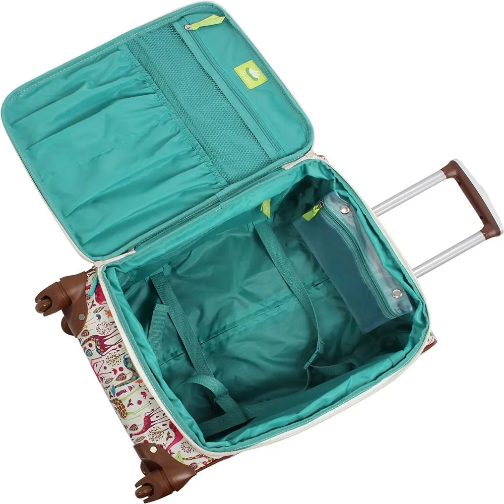 Lily Bloom 28 in Luggage Large Expandable Design Pattern Suitcase With Spinner Wheels