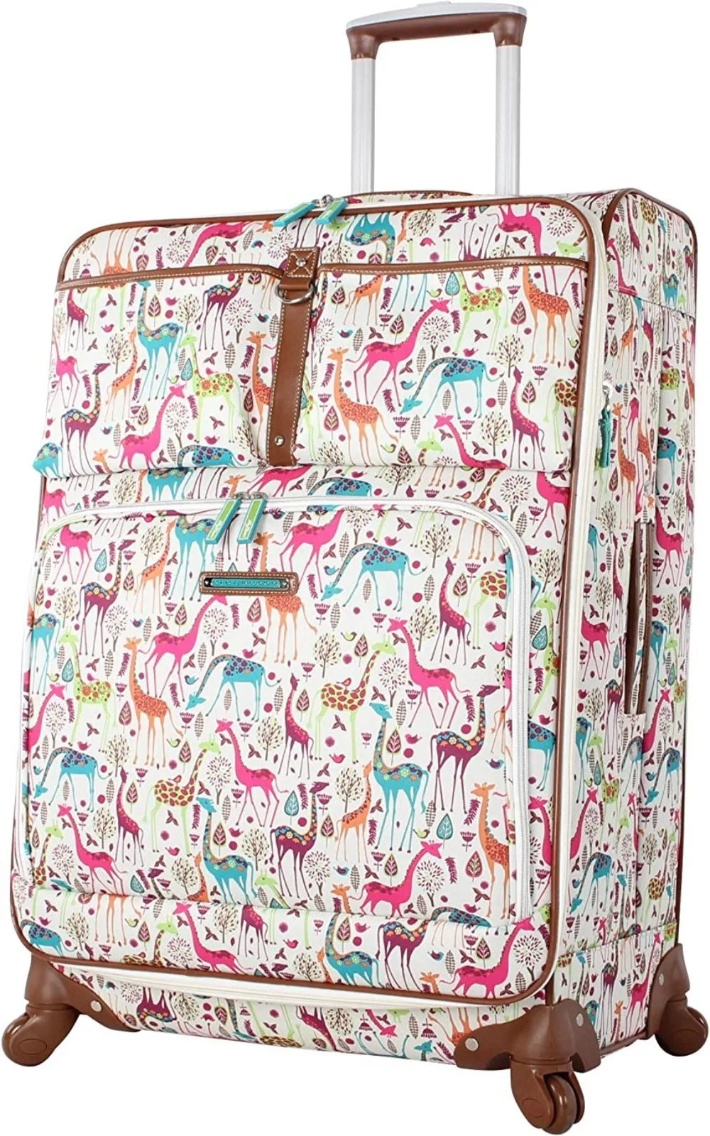 Lily Bloom 28 in Luggage Large Expandable Design Pattern Suitcase With Spinner Wheels