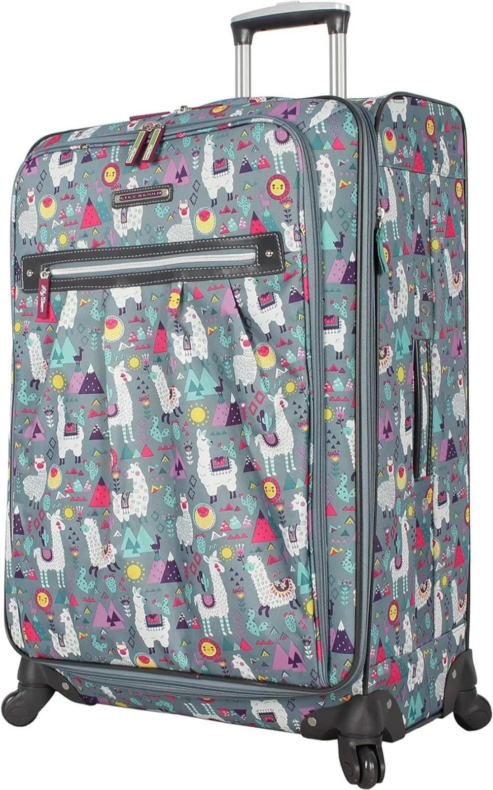 Lily Bloom 28 in Luggage Large Expandable Design Pattern Suitcase With Spinner Wheels