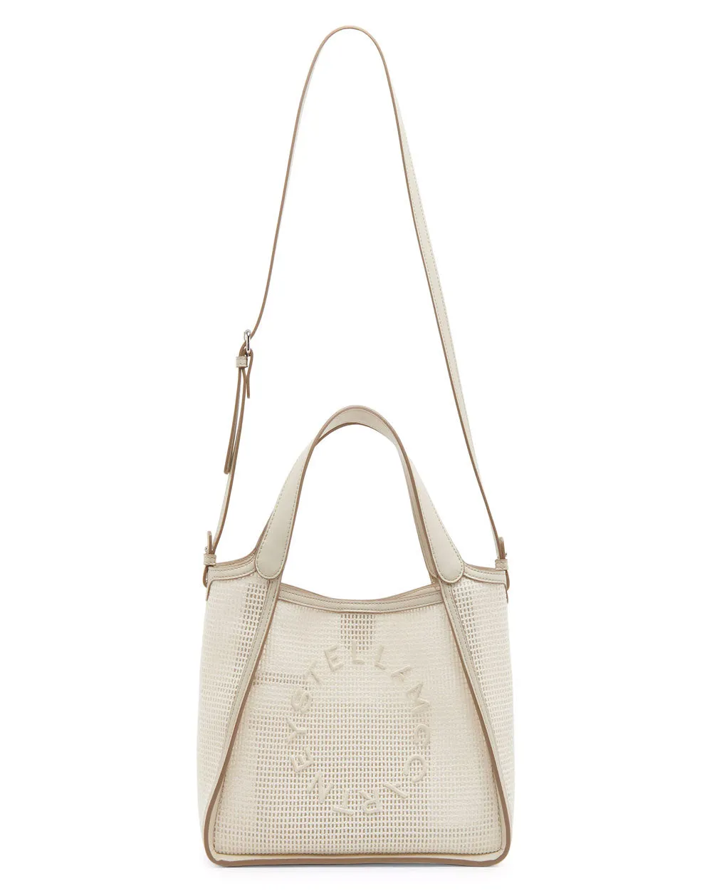 Logo Eco Embroidered Mesh Bag in Magnolia