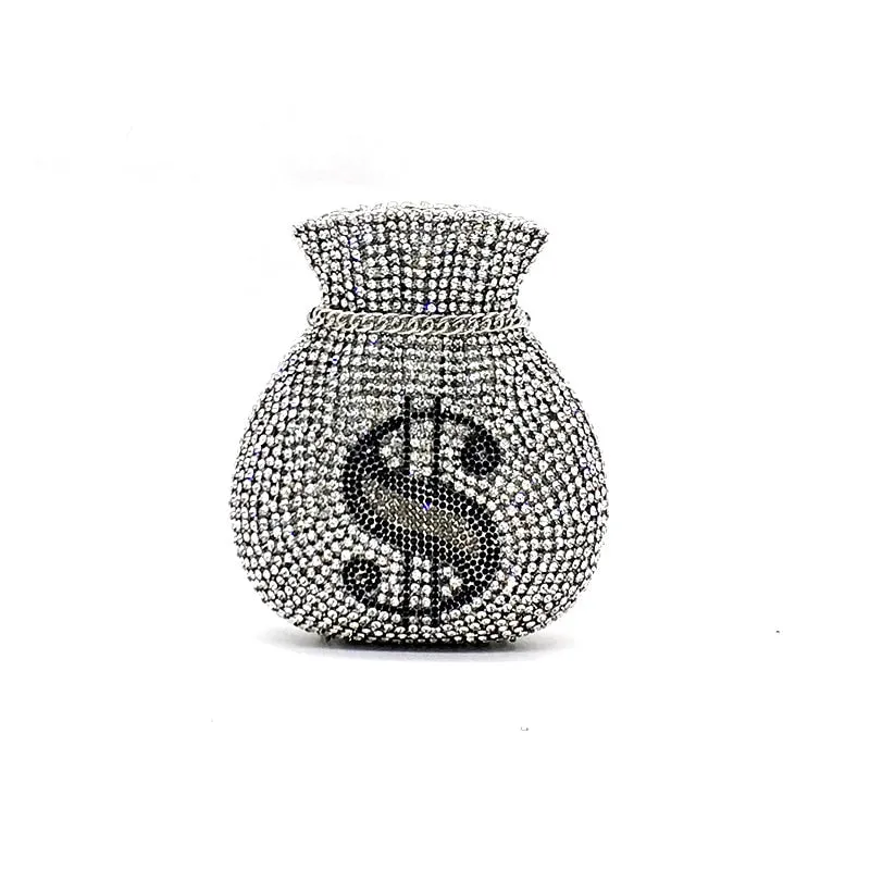 Luxury Rich Dollar Crystal Clutches