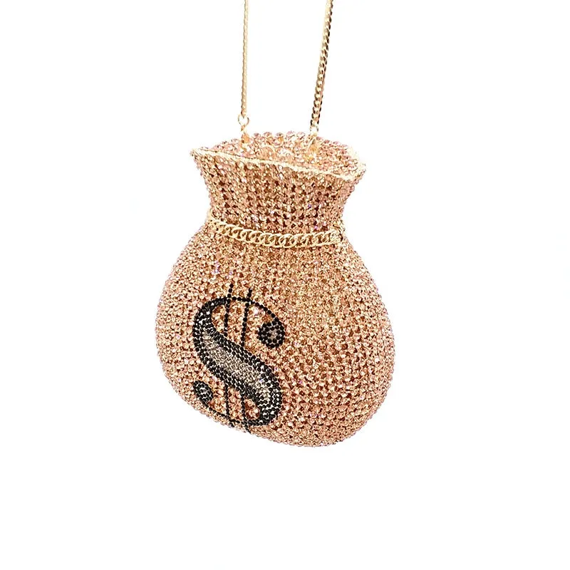 Luxury Rich Dollar Crystal Clutches