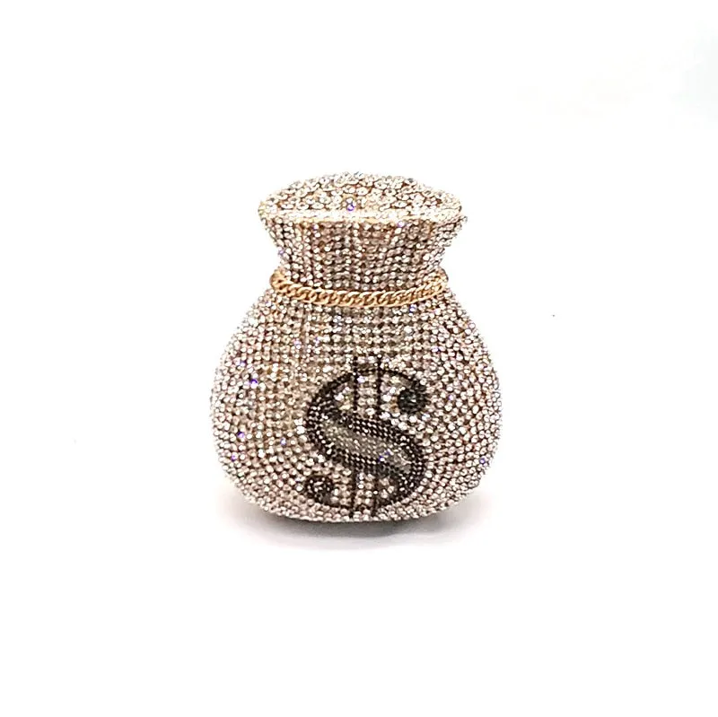 Luxury Rich Dollar Crystal Clutches