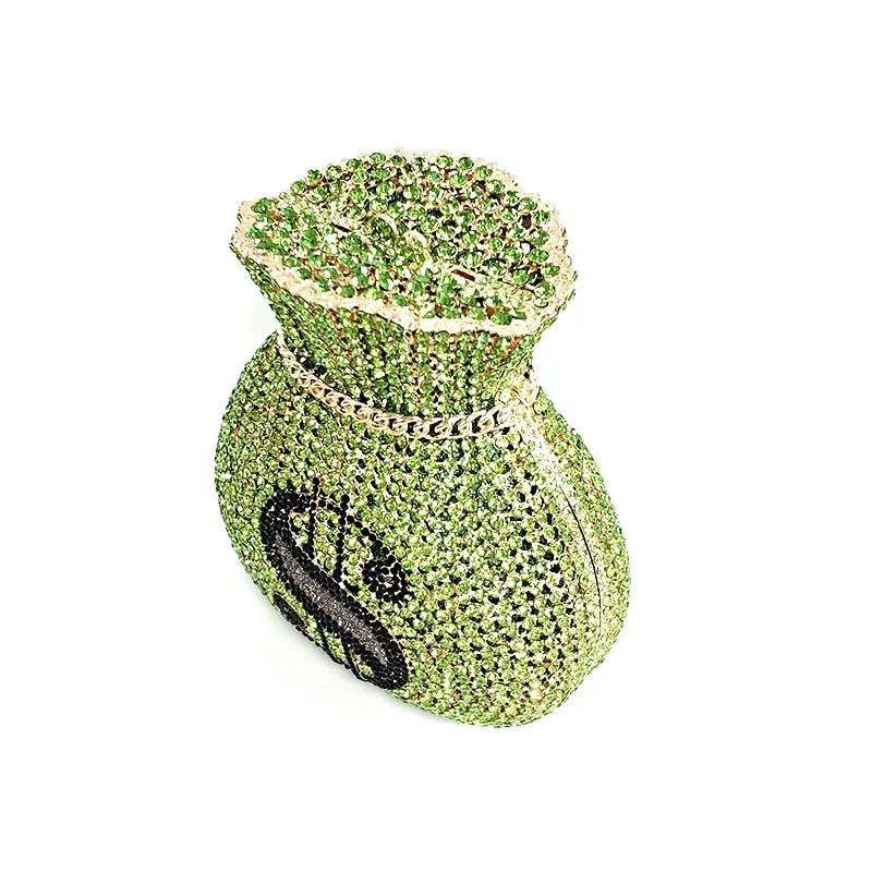 Luxury Rich Dollar Crystal Clutches