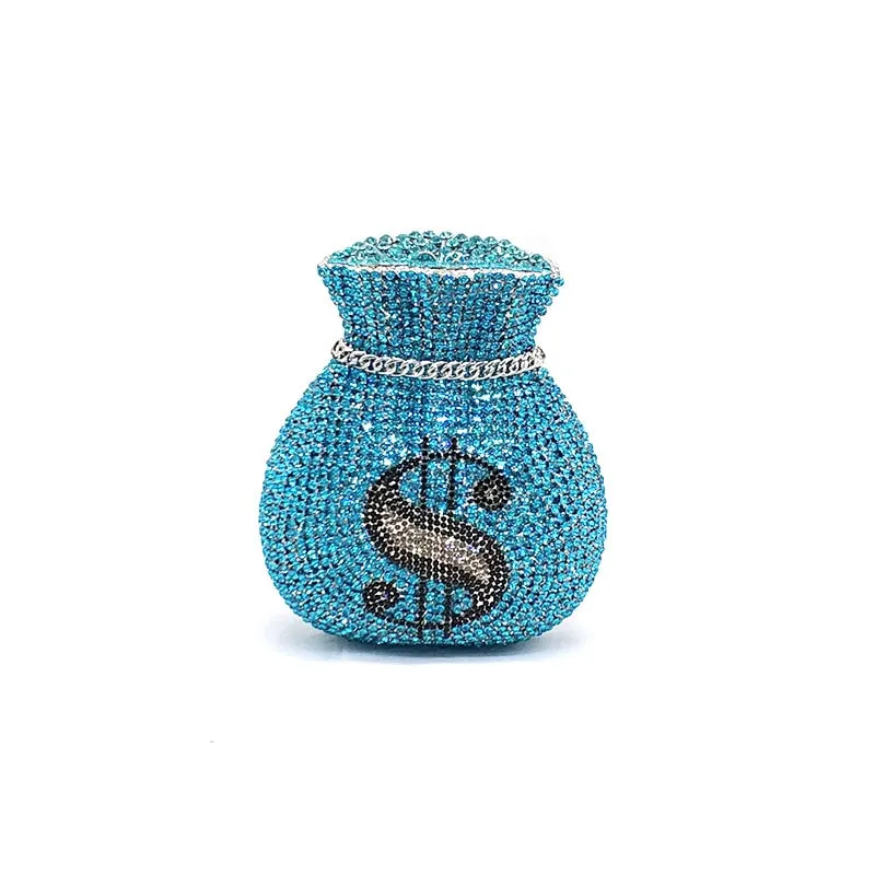 Luxury Rich Dollar Crystal Clutches