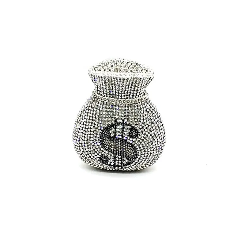 Luxury Rich Dollar Crystal Clutches