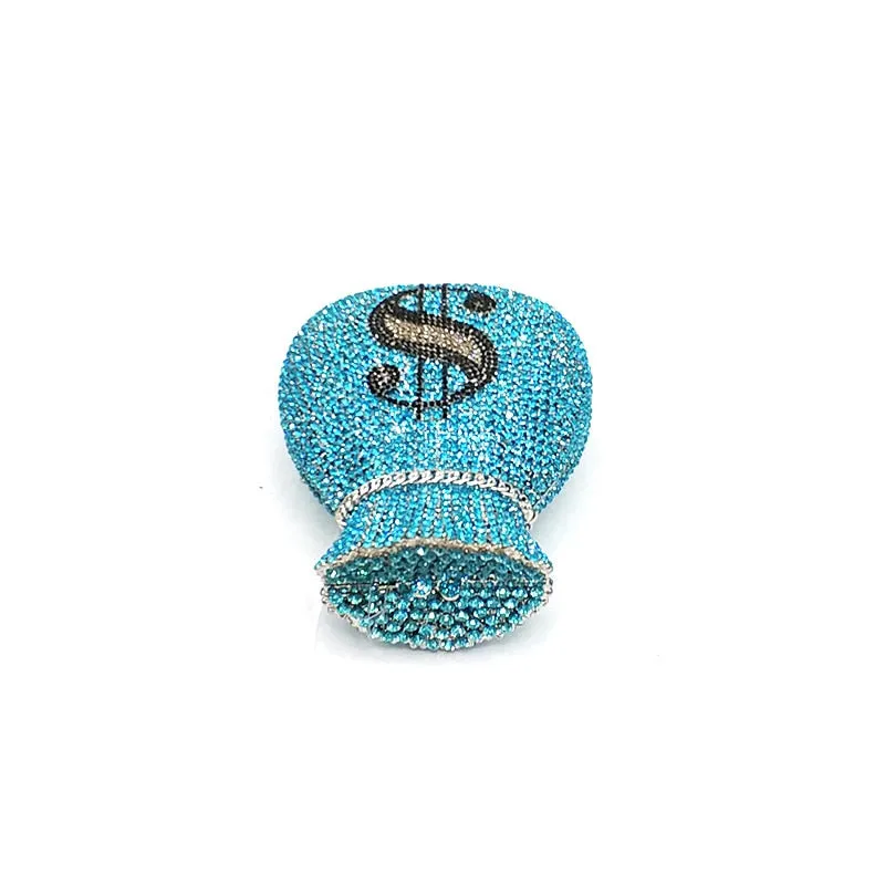 Luxury Rich Dollar Crystal Clutches