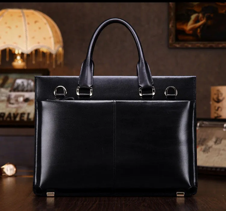 Men's Genuine Leather Business Briefcase | Laptop Case