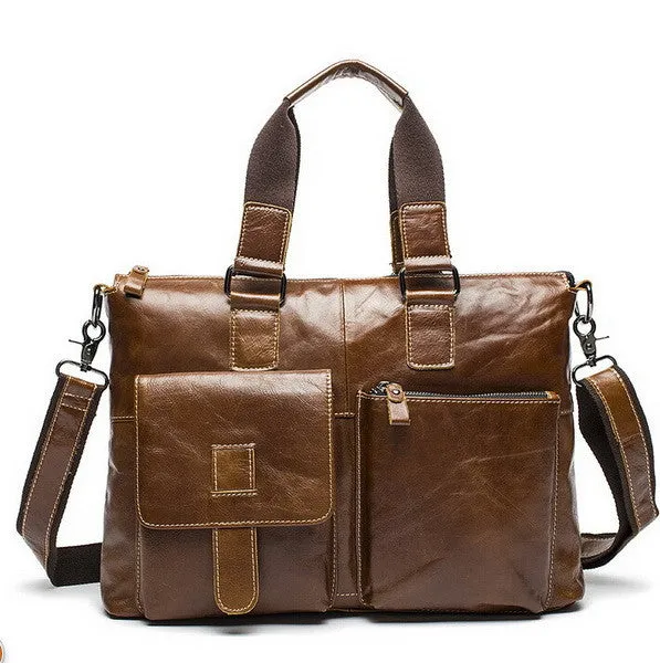 Men's Genuine Leather Shoulder Bag