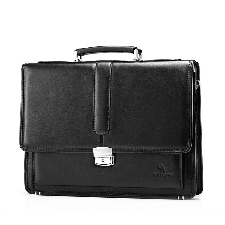 Men's Genuine Leather Vintage Business Briefcase