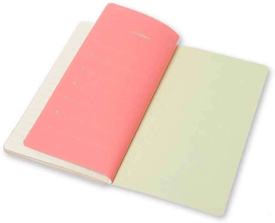 Moleskine Chapters Slim Large, Ruled, Mist Green, Soft Cover Journal