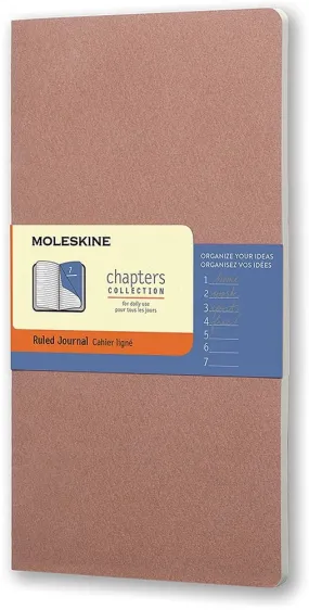 Moleskine Chapters Slim Large, Ruled, Old Rose, Soft Cover Journal