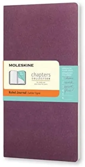 Moleskine Chapters Slim Medium, Ruled, Plum Purple, Soft Cover Journal