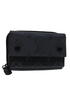 Monogram Eclipse Compact Wallet with Clasp Button by French Designer