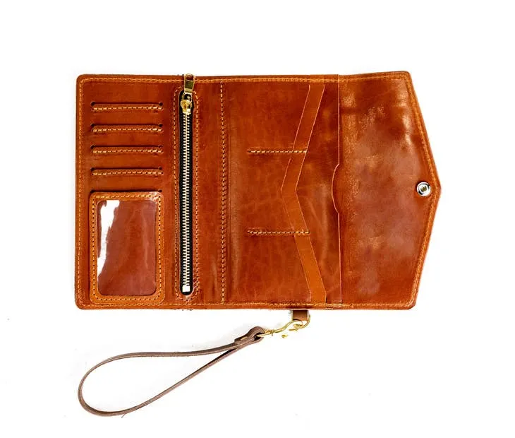 Pamela Women's Trifold Leather Clutch Wallet