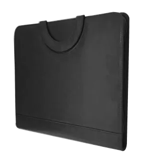 RM-367 - PU Leather folder with Handle Black