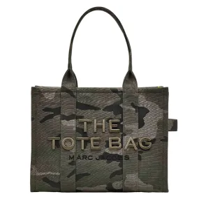 THE CAMO JACQUARD LARGE TOTE BAG