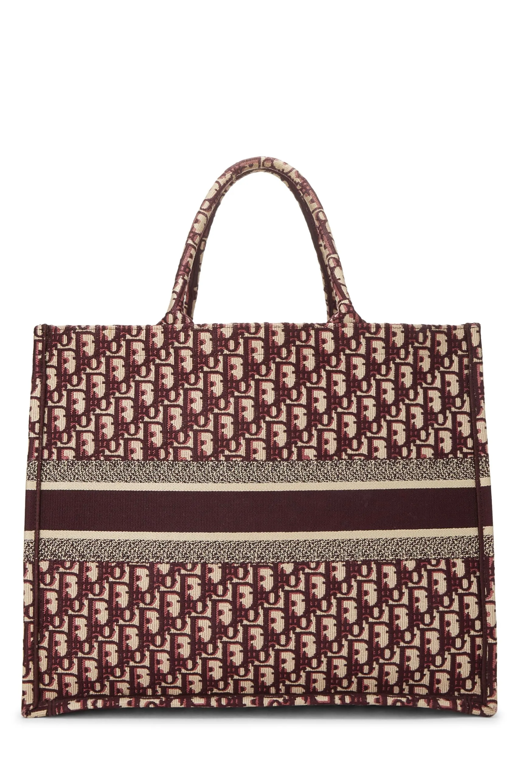 Trendy Inspired Dior,  Burgundy Trotter Canvas Book Tote Large, Burgundy