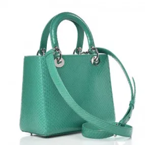 Trendy Inspired Dior Lady Dior Python Medium Lady Dior- Green