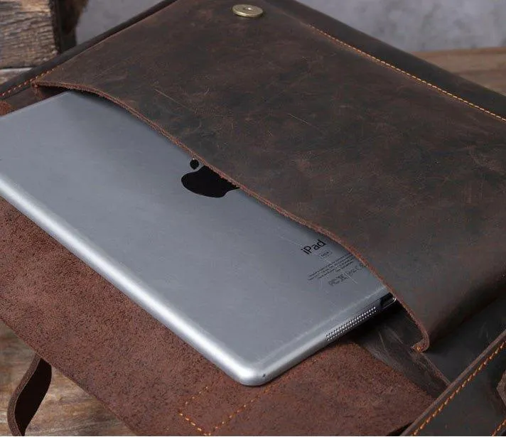 Woosir Brown Leather Computer Bag